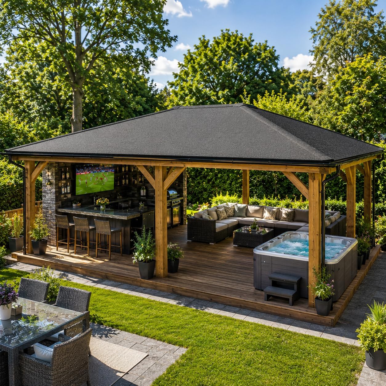 Stormhut ULTRA Heavy Duty Shed Roof Felt (Charcoal Black) 10m x 1m Heavy Duty Polyester Reinforced with WeatherGuard™ 23kg Weight