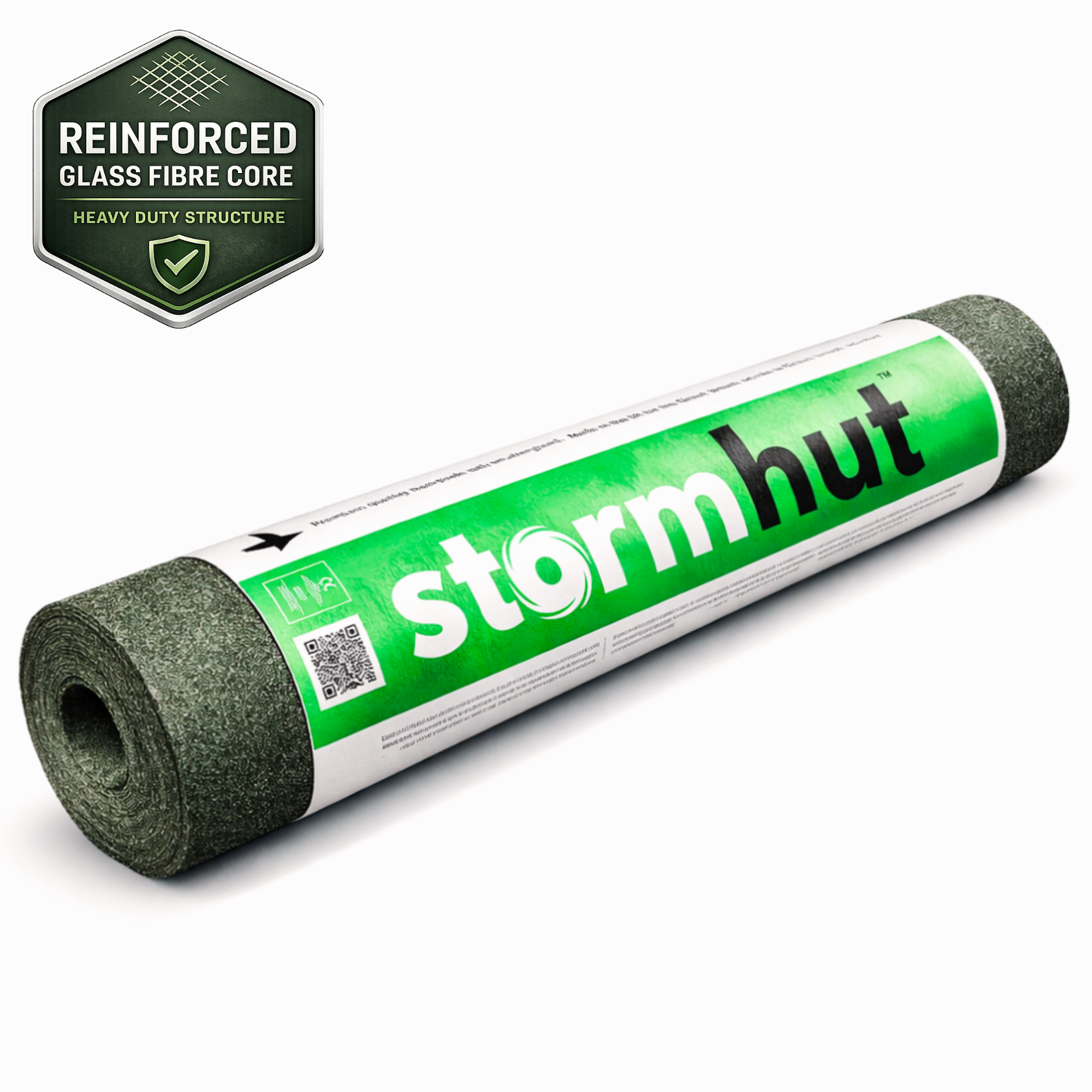 Stormhut CLASSIC Heavy Duty Shed Felt Roofing Roll 10m x 1m – Glass Fibre Reinforced Core – Green Mineral Roofing Felt – Waterproof Shed Roof Covering – Nails Included