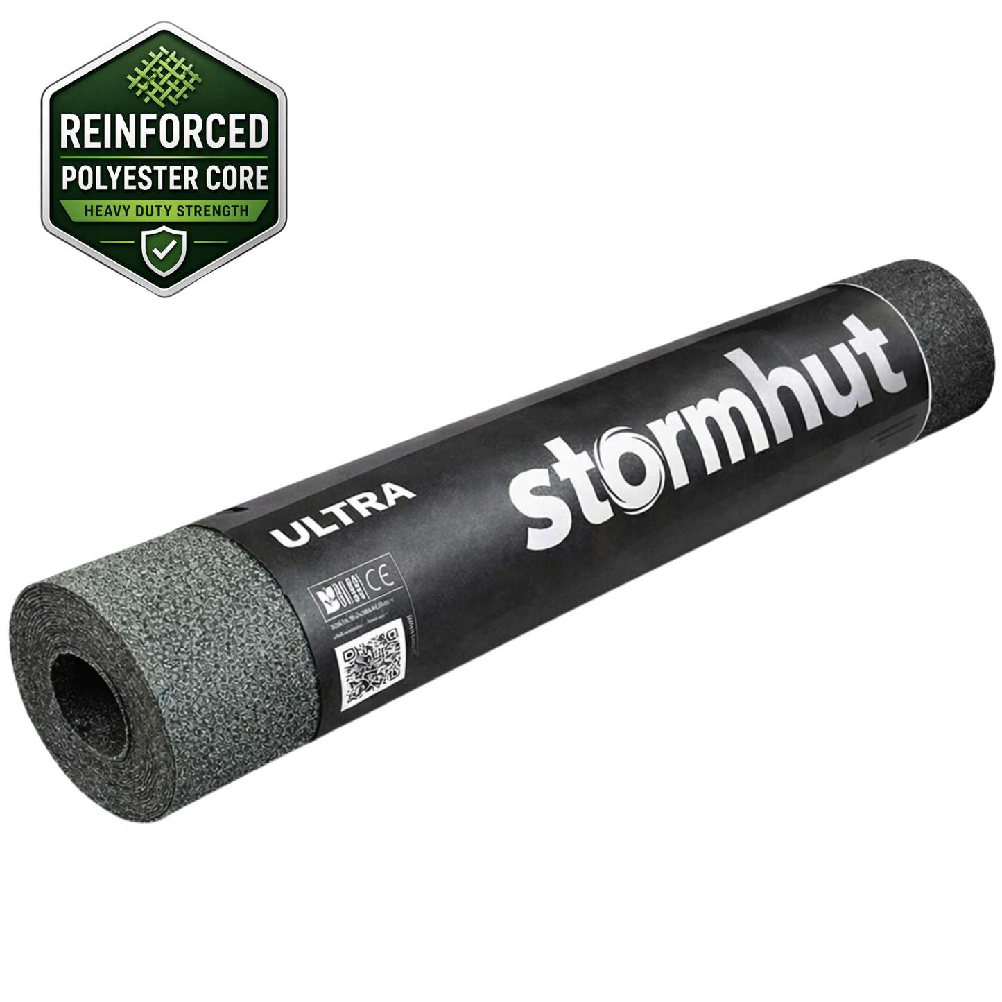 Stormhut ULTRA Heavy Duty Shed Felt 10m x 1m – Polyester Reinforced Tear Resistant Core – Mineral Green Roofing Felt Roll – Waterproof, Flexible and Crack Resistant – Nails Included